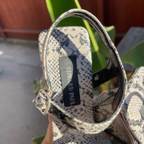 Vintage Y2K Snakeprint Funky Heel Edward Paul - Picture 7 of 12
